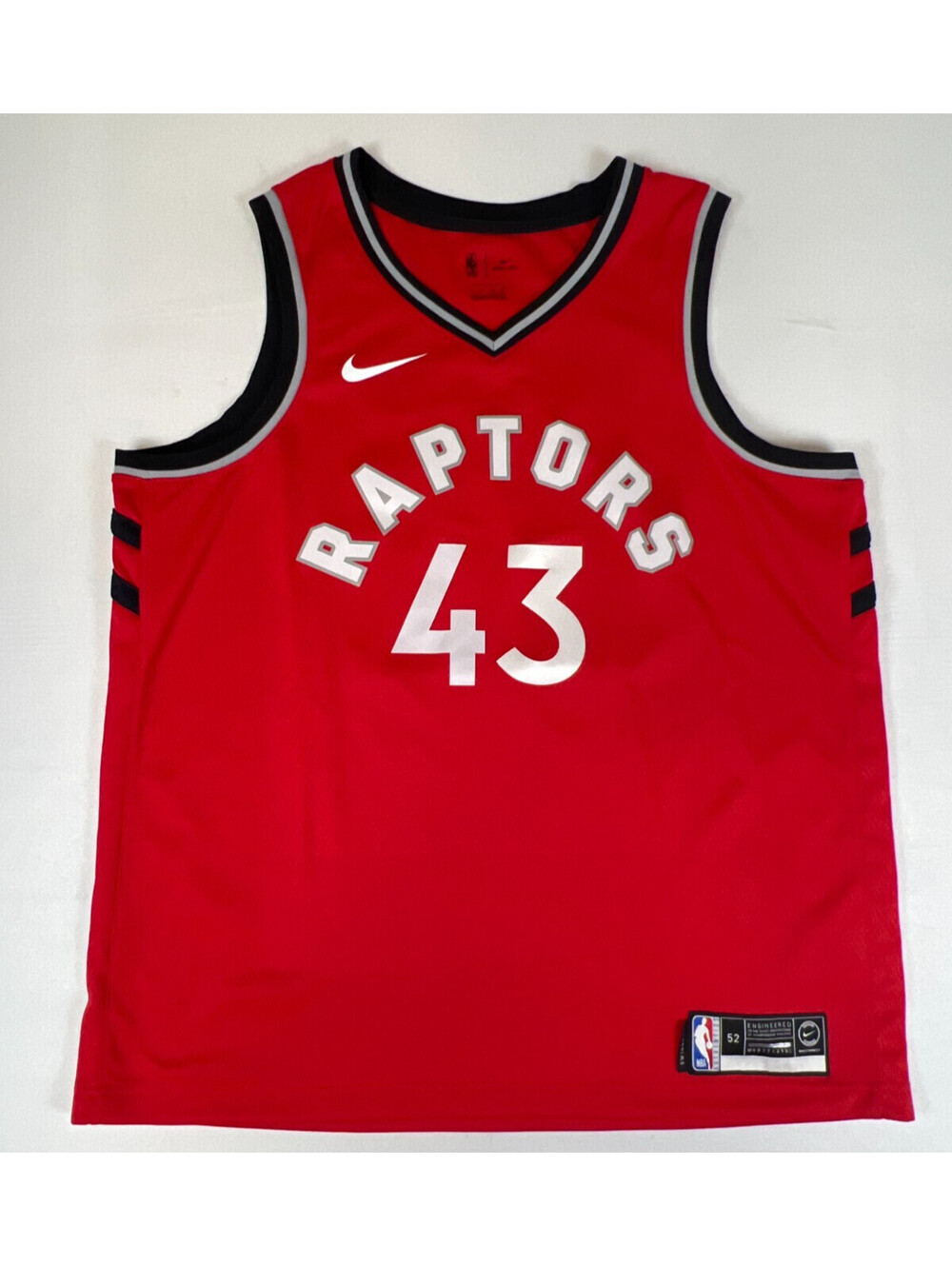 Nike NBA Toronto Raptors Pascal Siakam 43 Red Swingman Jersey Men Size 52 XL